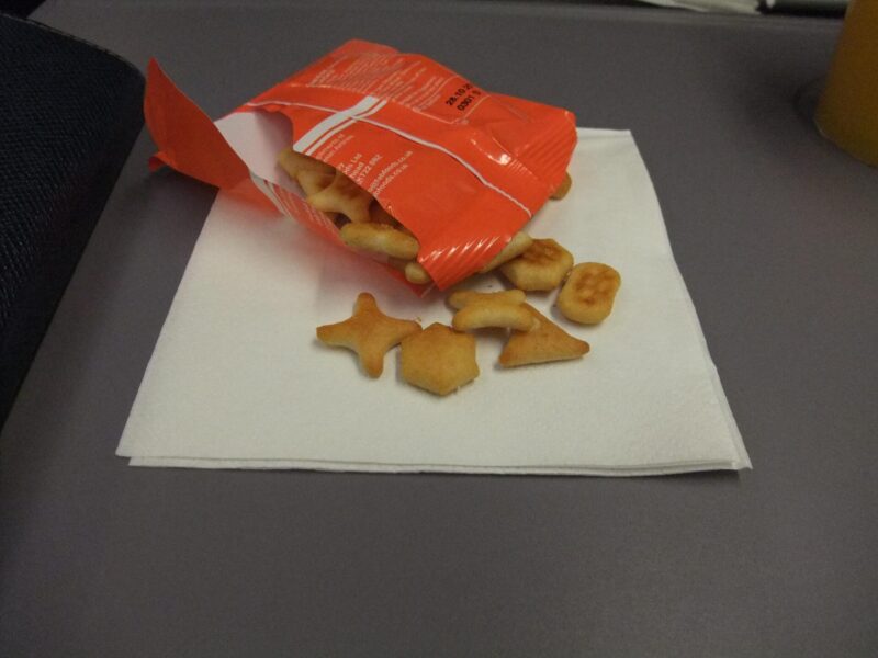 スカンジナビア航空の機内で提供された軽食